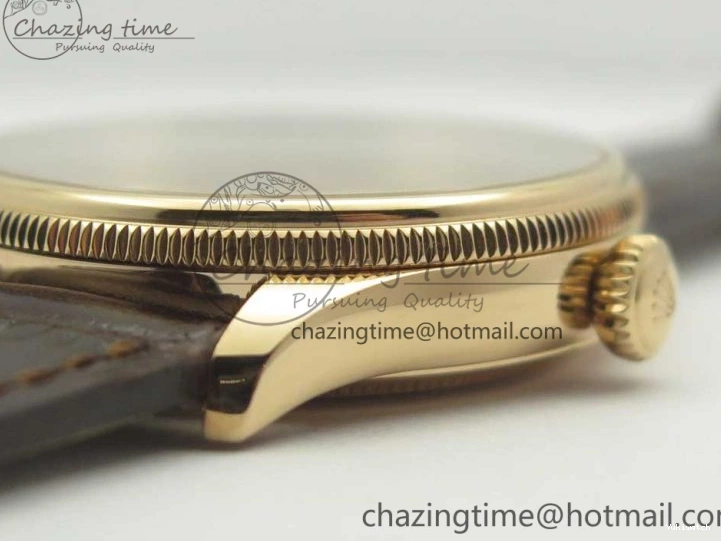 Best Leather Markers Edition Real A3165 Strap Date Brown RG Black Sticks 50519 on Dial Cellini MK 0408